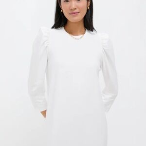 White Puff-Sleeve Women’s Dress -Pomander